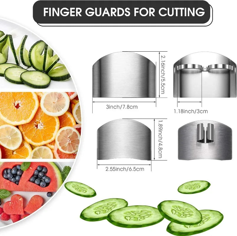 3/1pcs Stainless Steel Finger Guard Cutting Shiel Adjustable Vegetable Cutting Thumb Guard Finger Protector Tools Kitchen Gadget