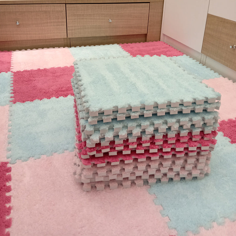 20pcs Fluffy Room Carpet, Bedroom, Children's Bedside Blanket, Stain Resistant Living Room, Splicing Mat,