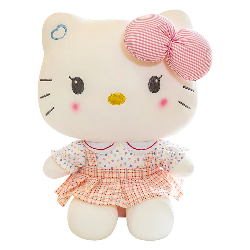 20-70cm Big Size Sanrio Hello Kitty Plush Toys Anime Peripherals Movie KT Cat Kawaii