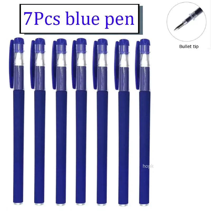 Gel Pen Set School Supplies Black Blue Red Ink Color 0.5mm Ballpoint Pen Kawaii Pen Writing Tool School Office Stationery