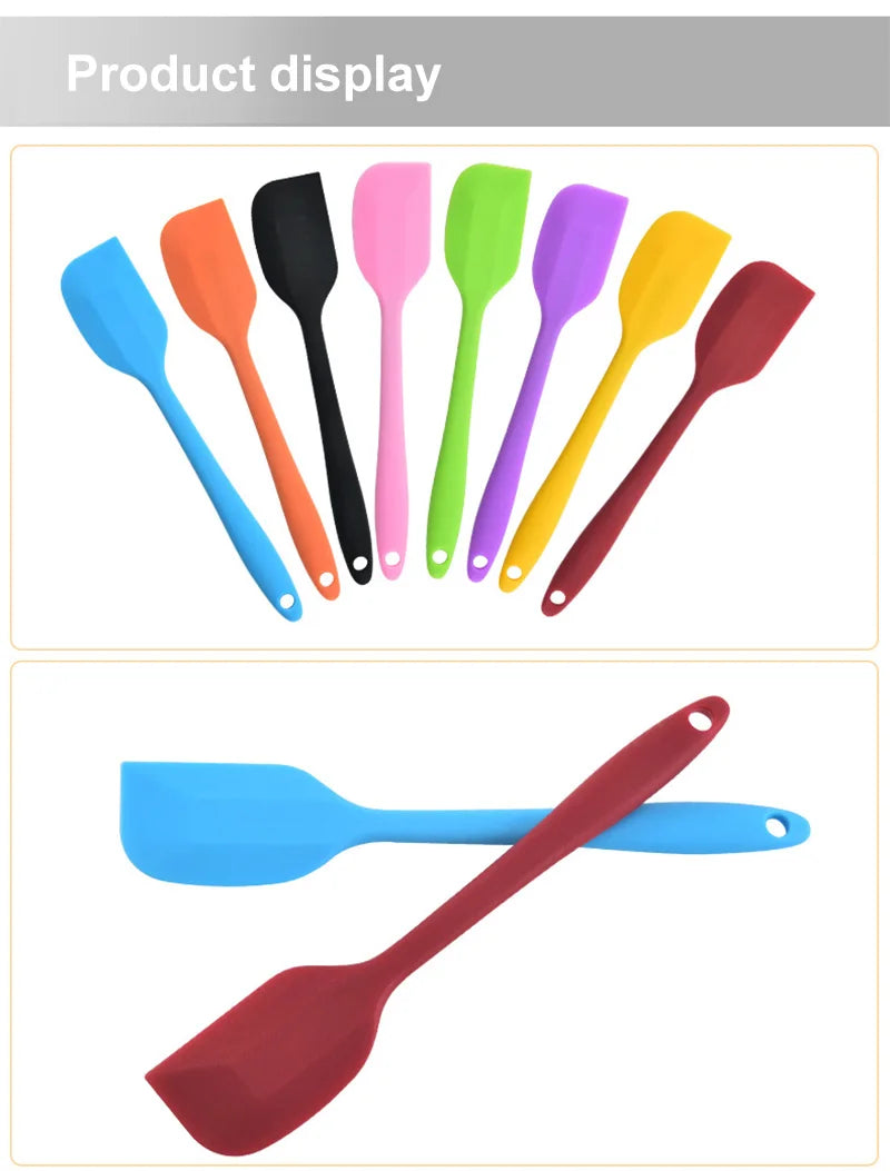 Cake Mixer Spatula Food Grade Silicone Kitchen Butter Cream Baking Shells Brush Pastel Durable All-In-One Baking Kitchen Utensil