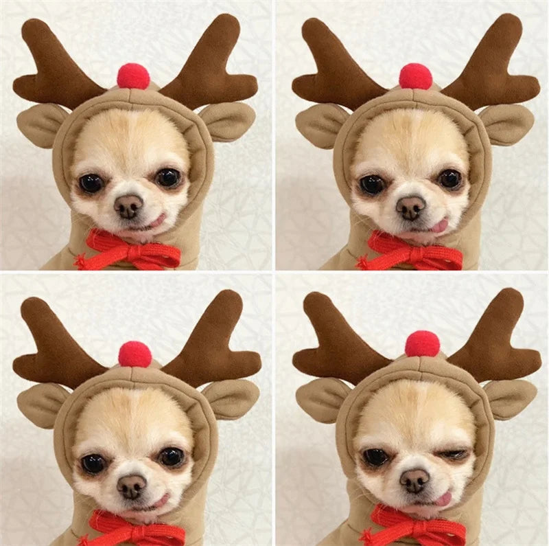 Dog Christmas Costume Dogs Elk Santa Claus Dog Cats Coat Hoodies Christmas Dogs Costume