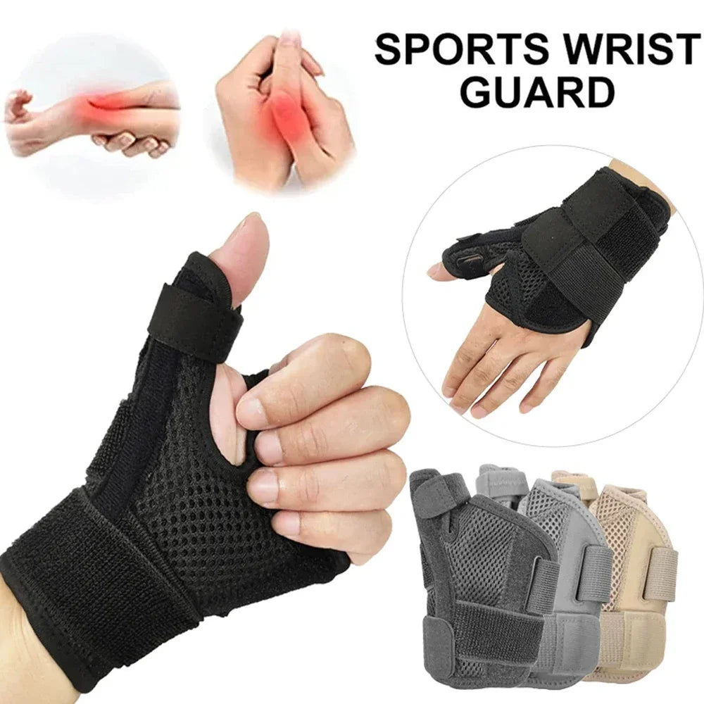 1Pcs Flexible Splint Wrist Thumb Support Brace for Tendonitis Arthritis Breathable Thumb Protector Guard Fits Right & Left Hand