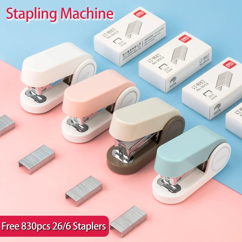 Mini Stapler Office Supplies Staples 20 Sheets Capacity Stapling Machine Paper Storage Portable Staplers School