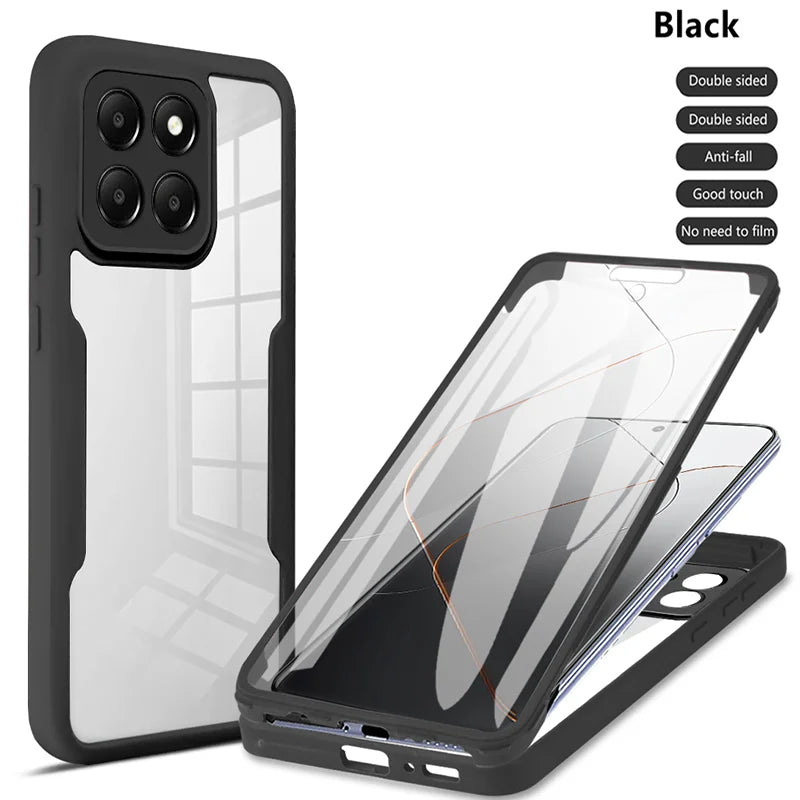 360 Degree Full Body Phone Cover For Samsung Galaxy M02 M12 M33 M53 S21 S22 S23 S24 S30 TPU Shockproof Clear Double sided Cover