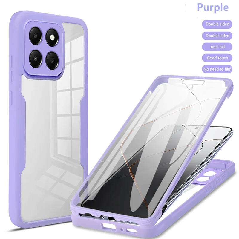 360 Degree Full Body Phone Cover For Samsung Galaxy M02 M12 M33 M53 S21 S22 S23 S24 S30 TPU Shockproof Clear Double sided Cover