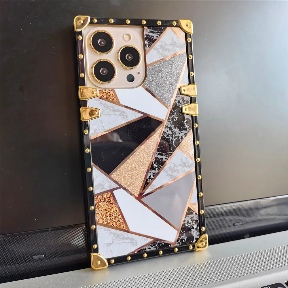 Gold Splicing Woman Cover Phone Case for Samsung Galaxy A15 A25 A35 A55 A54 A14 A52 A72 A34 A32 A13 A53 A33 A23