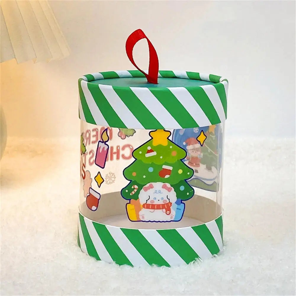 1Pc Christmas Candy Box Christmas Eve Apples Gift Packing Box Mousse Christmas Cake Dessert Boxs Christmas Decoration Supplies