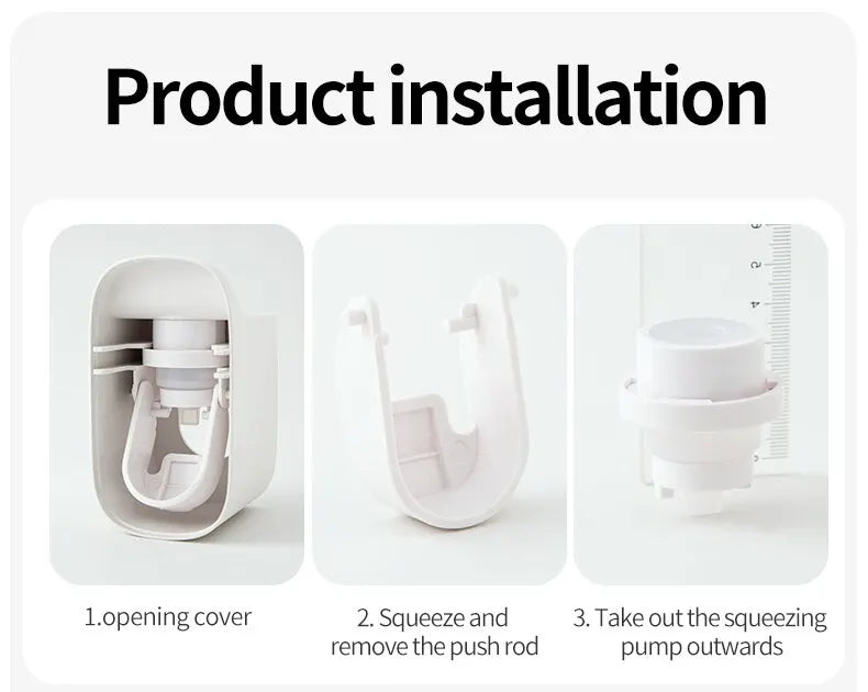 Automatic Toothpaste Dispenser Bathroom Accessories Wall Mount Lazy Toothpaste Squeezer Toothbrush Holder