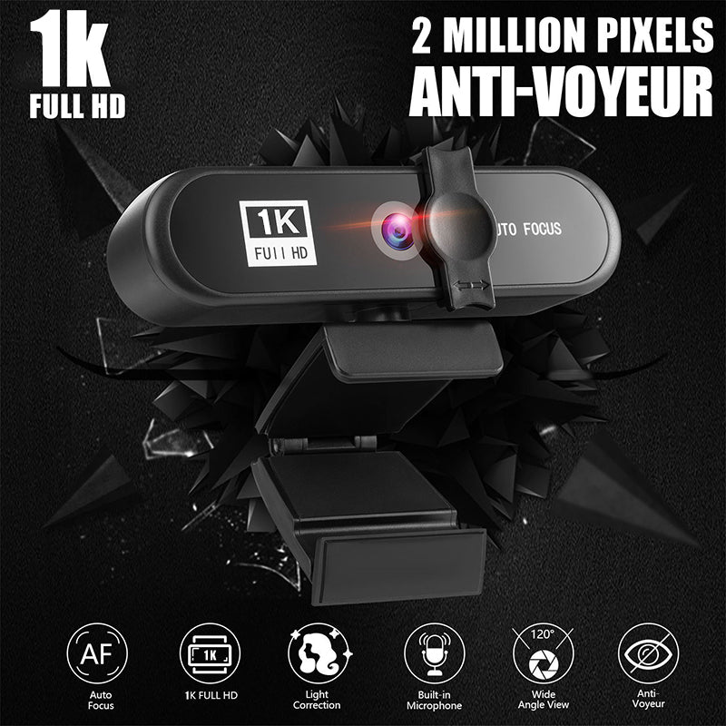 Ultra HD 4k Webcam With Microphone AF 120 Degree Super Wide Angle Webcam for Office School Home Conference EM88