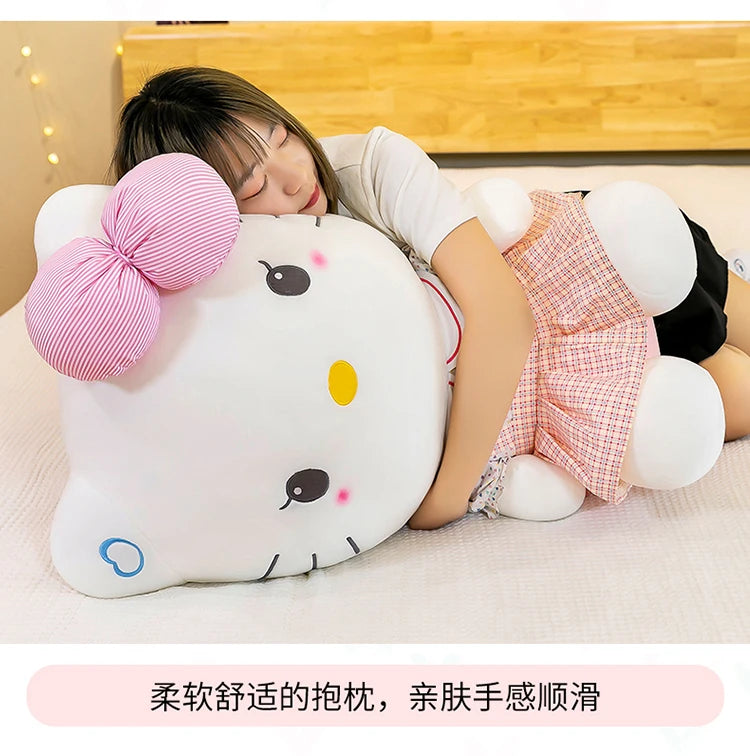 20-70cm Big Size Sanrio Hello Kitty Plush Toys Anime Peripherals Movie KT Cat Kawaii