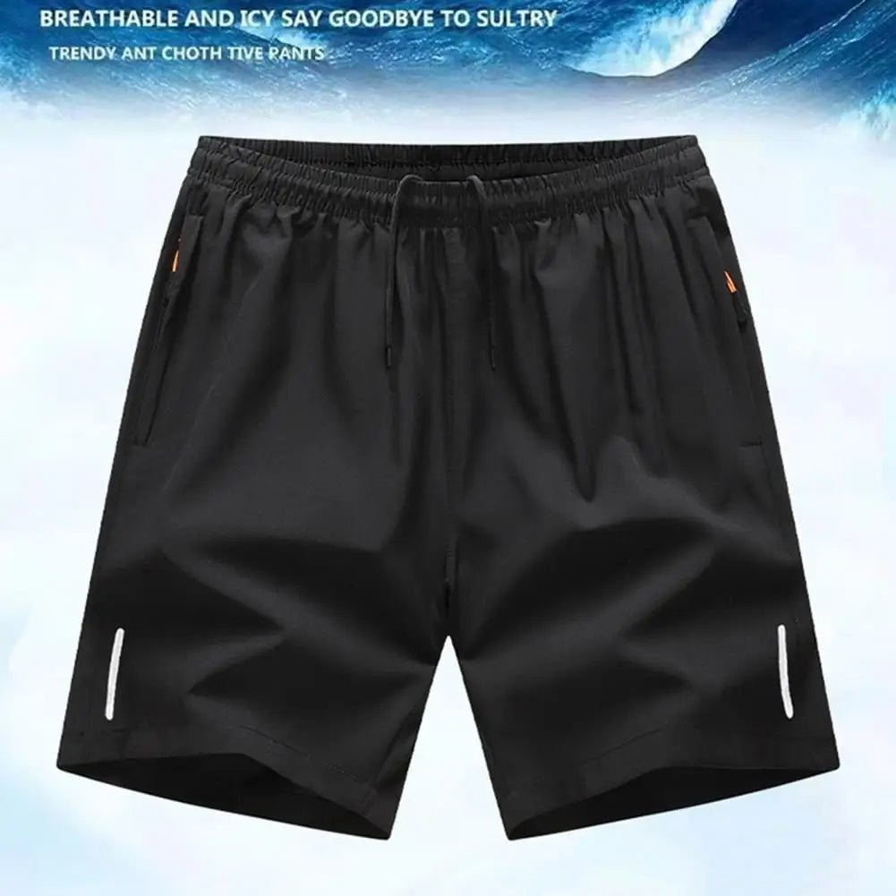 Men Drawstring Shorts Breathable Quick Dry Men's Summer Shorts with Drawstring Elastic Waist Pockets for Jogging Gym Plus Size