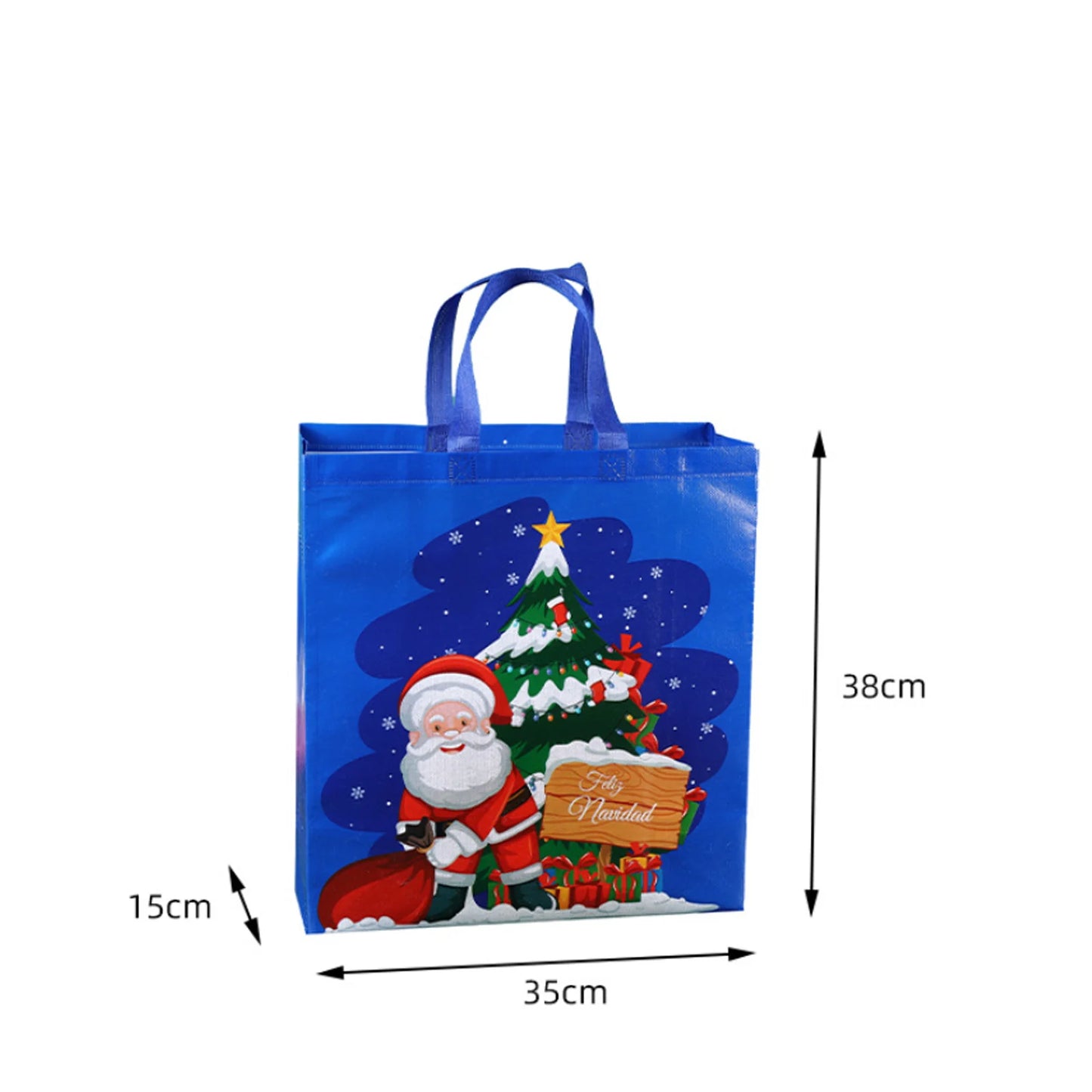 Non Woven Fabric Waterproof Gift Tote Bag Christmas Party Folding Bag Clothing Storage Bag Christmas Print Package Gift Bag