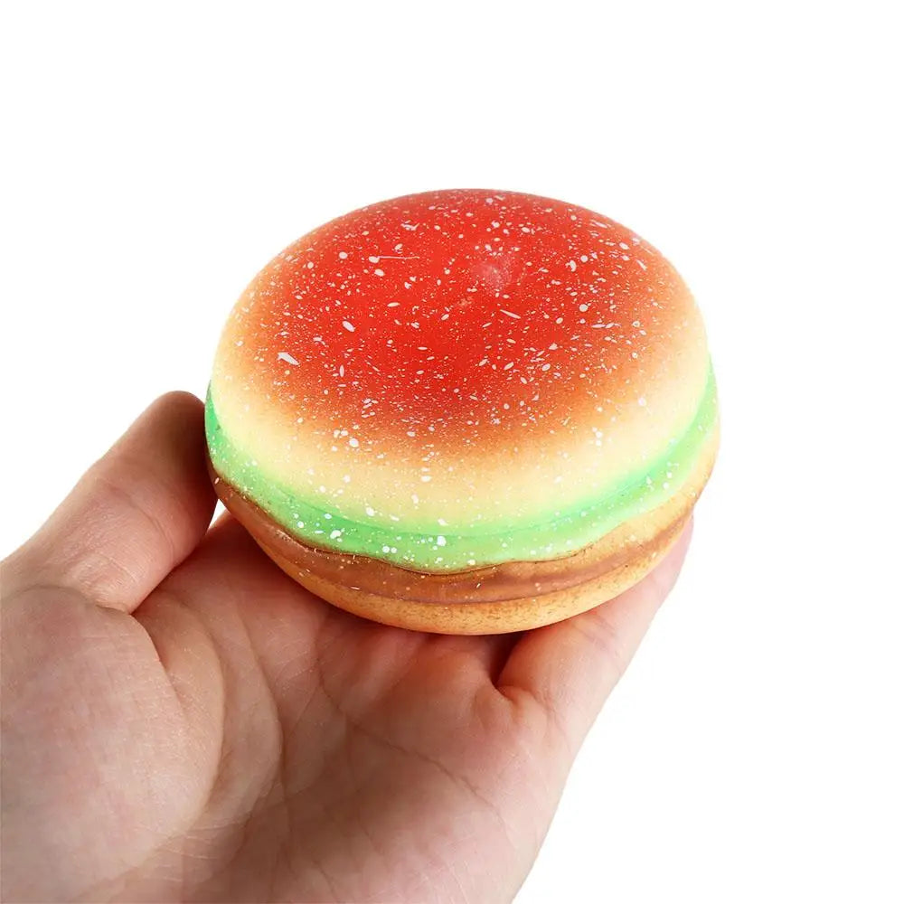 Squishy Hamburger Stress Ball Autism Sensory Toy Stress & Anxiety Relief Fidget Toys Ice-cream Pinch Decompression Toy for Adult