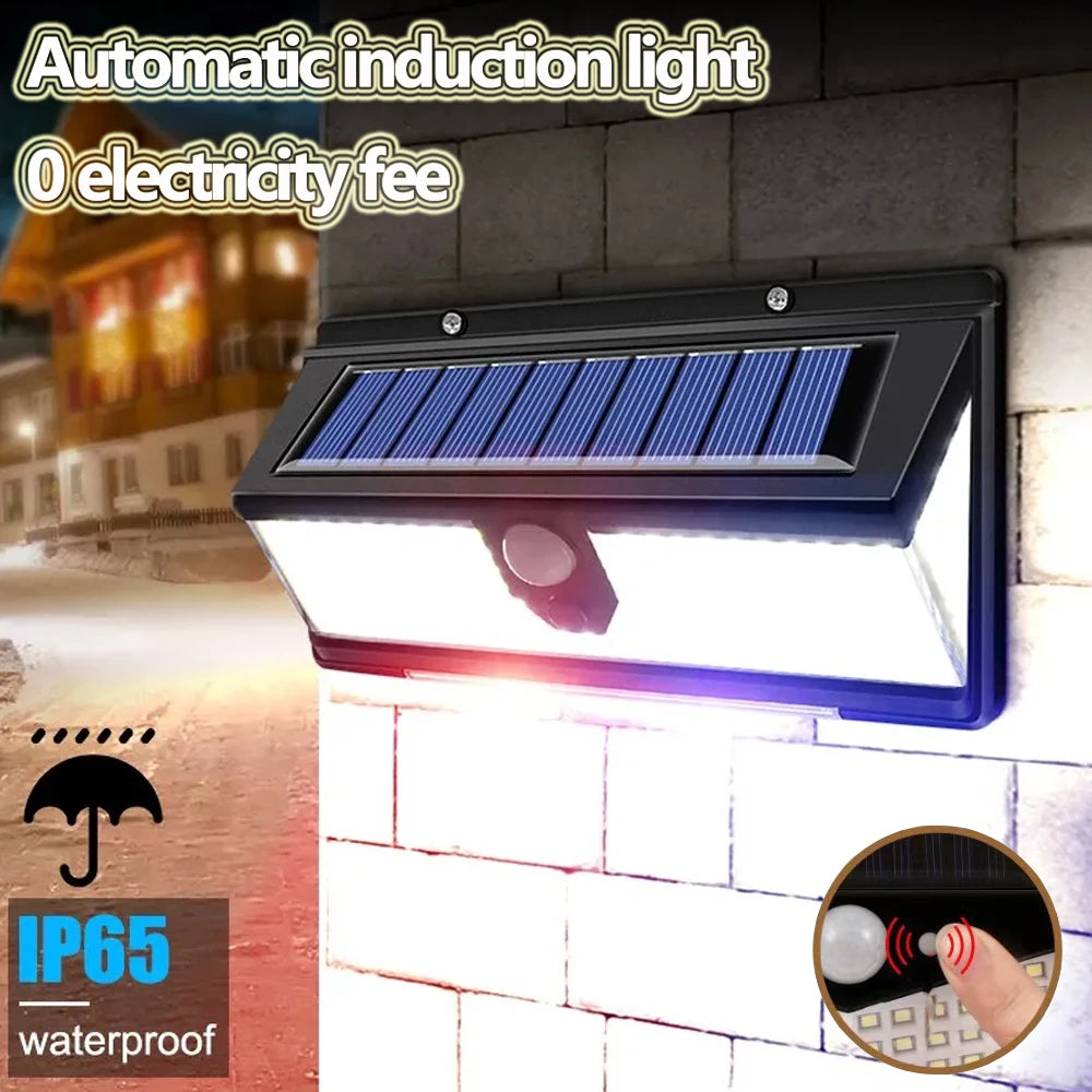 Led Solar Wall lamp Outdoor Lighting Wiring free Creative wall Courtyard lamp Waterproof Human Sensing Street lamp