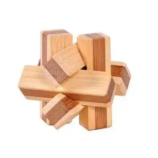 Brain Teaser Kong Ming Lock 3D Wooden Interlocking Burr Puzzles Game Toy For Adults Kids IQ Brain Teaser Kong