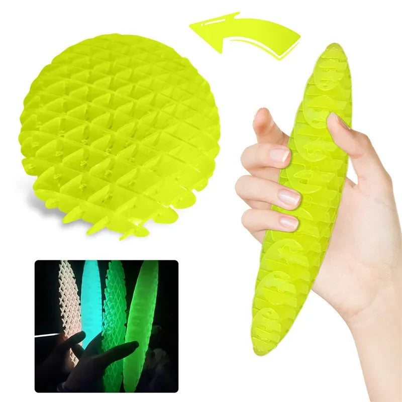 Fidget Worm Novel Toys Six Sided Small Worm Decompression Artifact Stress Relief Weird Worms Fidget Toy Kids Hand Relief Toy