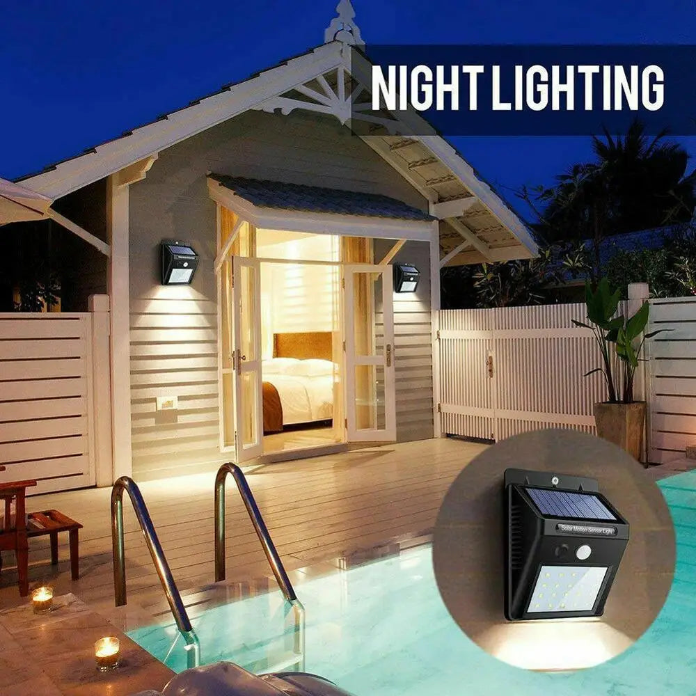 Hot Sale 30 LED Solar Light Wireless Sensor Waterproof Solar Wall Lamp Outdoor Motion Garden Decoration Spotlights