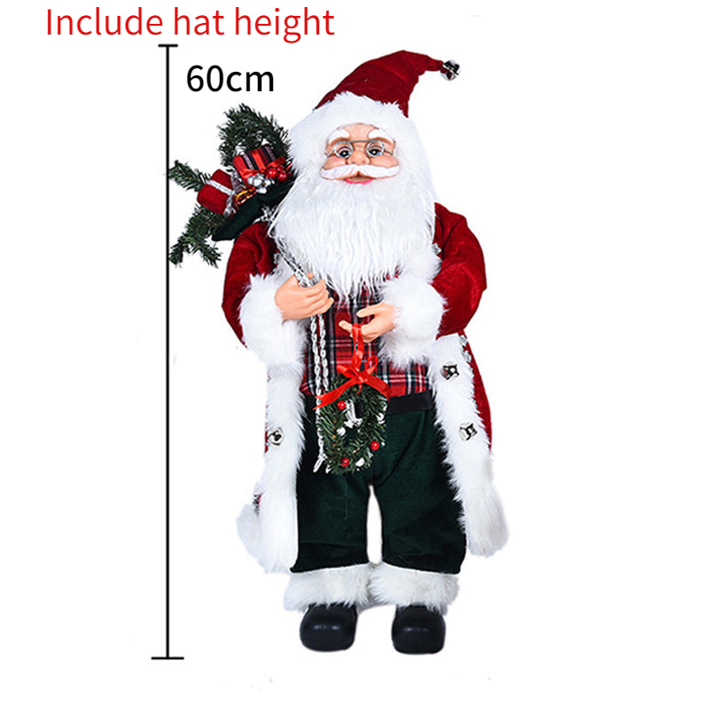 60cm Large Santa Claus Merry Christmas Decorations for Home Happy New Year Santa Claus Doll Window Decorations Home gift