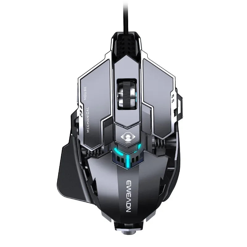 MK500 Esports Gaming Mouse Wired Mechanical Macro Desktop Computer Metal Weighted USB Mute Computer Accessories for Gamers Gift