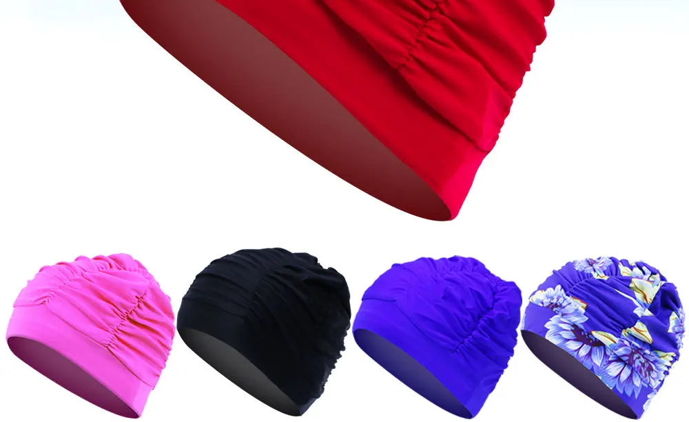 Swimming Caps Women Breathable Long Hair Swim Caps for Women Enlarged Swimming Hats Wholesale  Swimming Pool Accessories