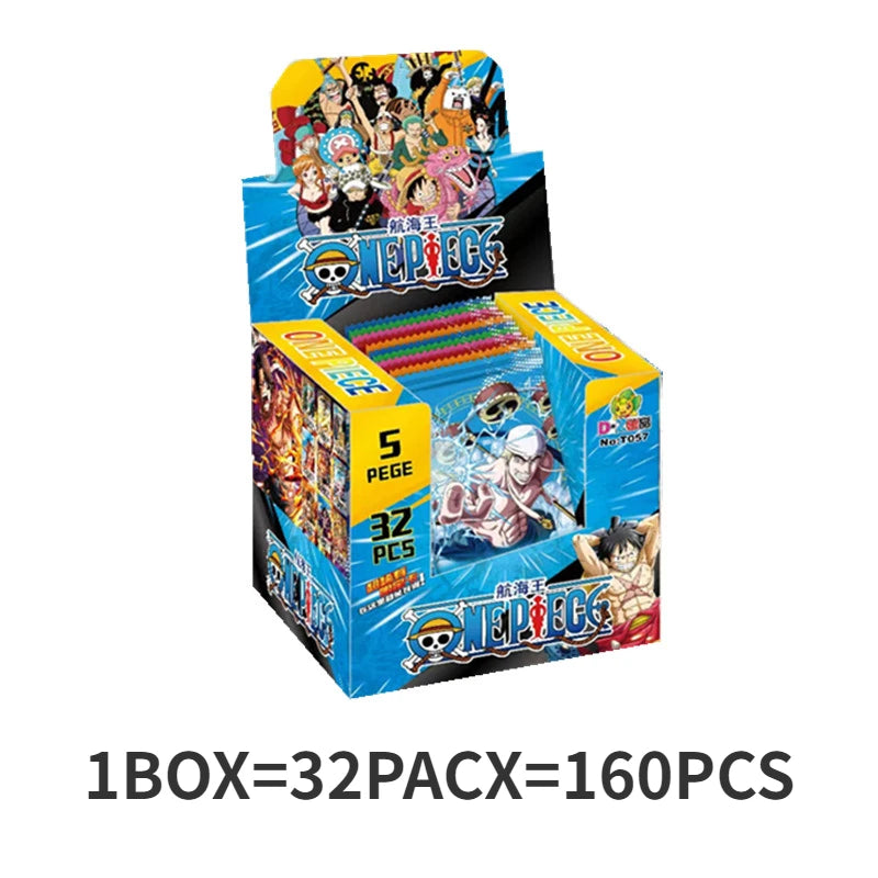 One Piece Collection Cards Rare Booster Box Pack Anime Luffy Zoro Nami Chopper TCG Child Birthday Gift Toy