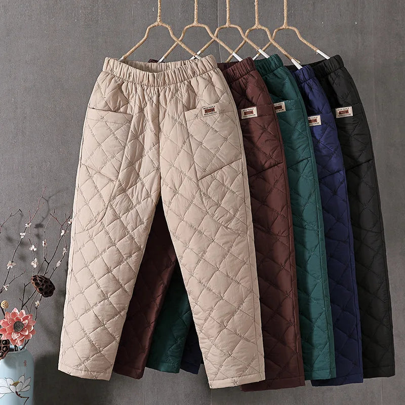 Hot Women Winter Pants Cotton Padded Thick Warm Trousers Waterproof Ski Pants Casual