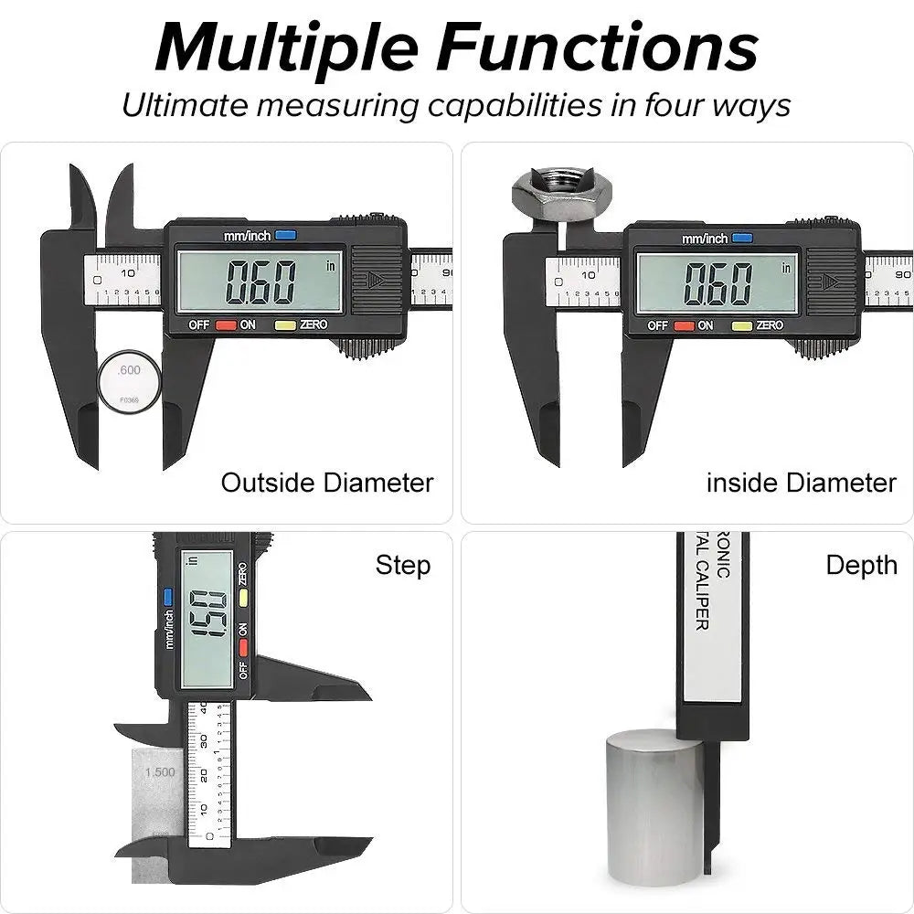 lectronic Digital Caliper Carbon Fiber Dial Vernier Caliper Gauge Micrometer Measuring Tool Digital Ruler