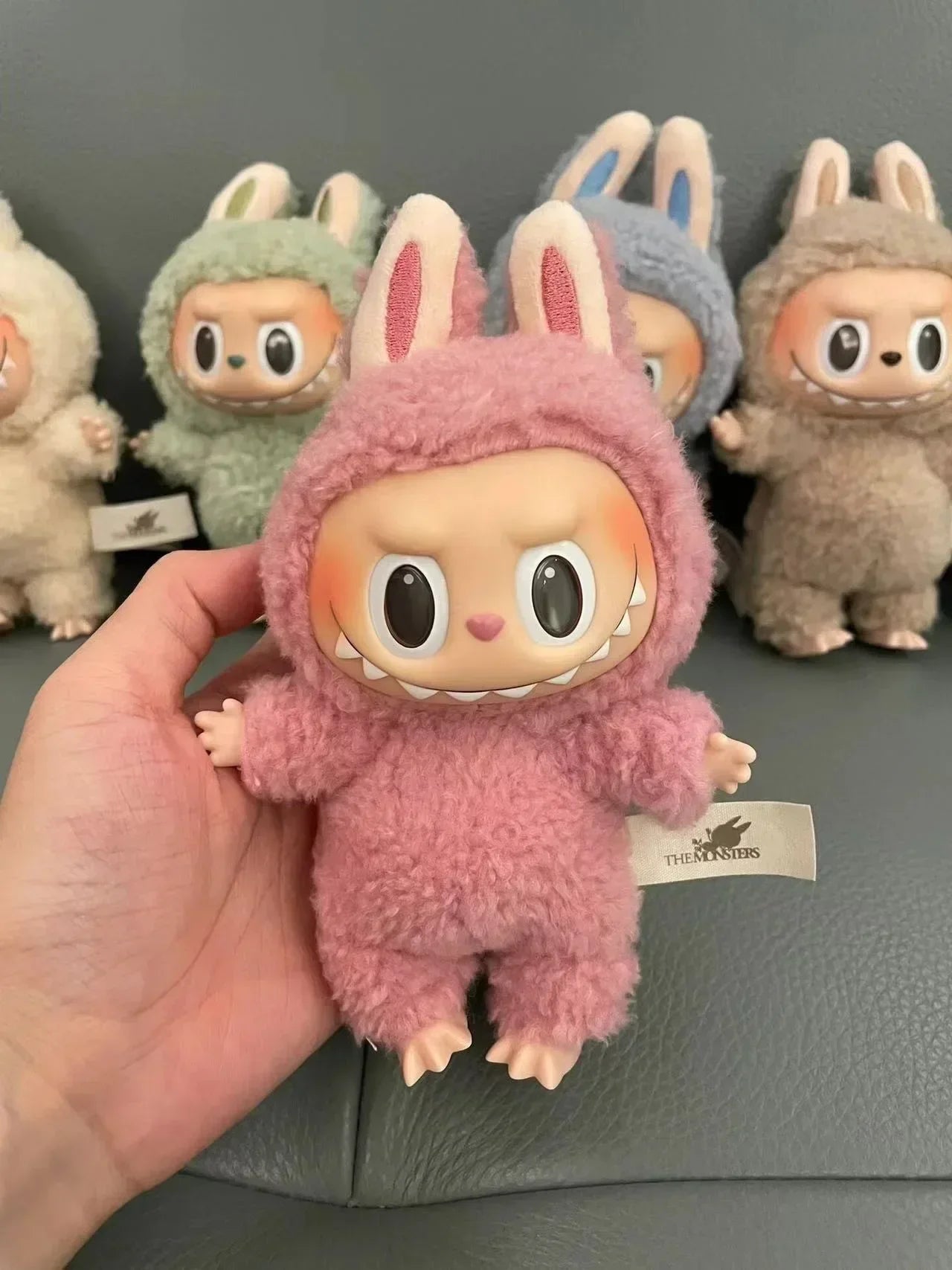 High Quality Cute Labubu The Monsters Toys Cardiac Macarone Kawai Guess Bag Figure Model Bag Gift 1:1 Replica Goods Blind Box