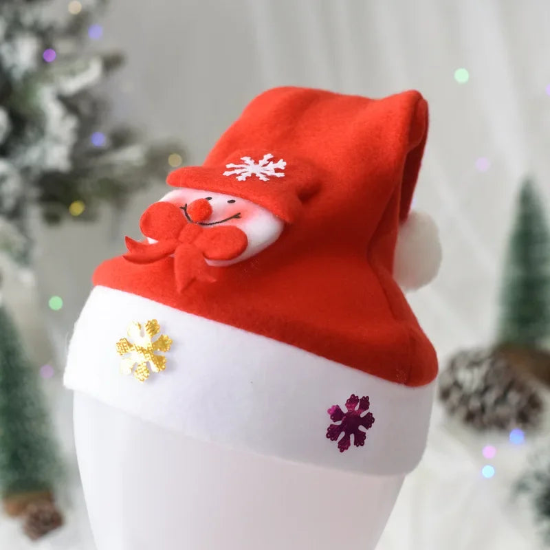 LED Christmas Hats New Year Santa Claus Snowman ElK Cap