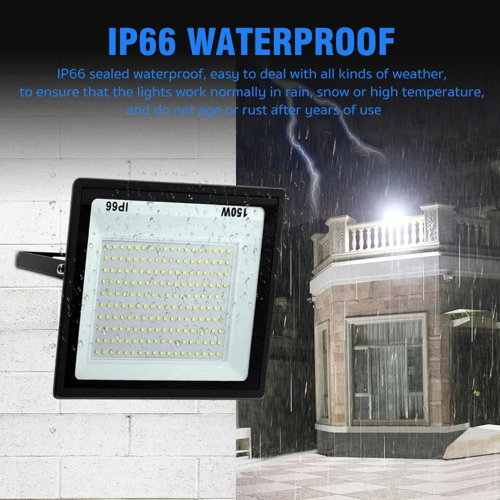 High Brightness LED Floodlight 10W 20W 30W 50W 100W 150W 200W 300W IP66 Waterproof Spotlight For Garden Street Outdoor Lighting