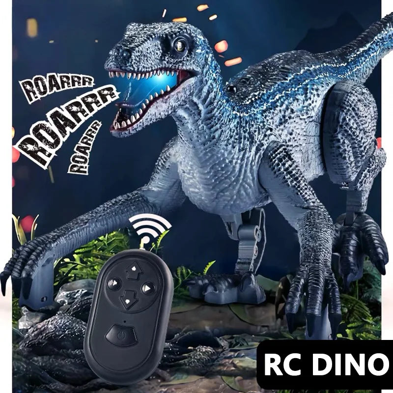 Electric Remote Control Walking Dinosaur Toys for Kids Boys Girls Simulation Rocking Walking RC Dinosaur Toy with Lights & Sound