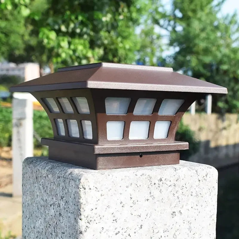 Solar Post Lights, Outdoor Post Cap Light for Fence Deck or Patio, Solar Powered Cap, LED Solar Yard Security