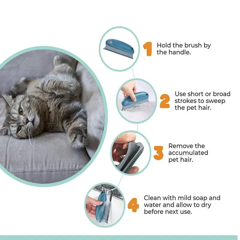 1Pc Hair Remover Brush Cleaning Brush Sofa Fuzz Fabric Dust Removal Pet Cat Dog Portable Multifunctional Household Fur Remover