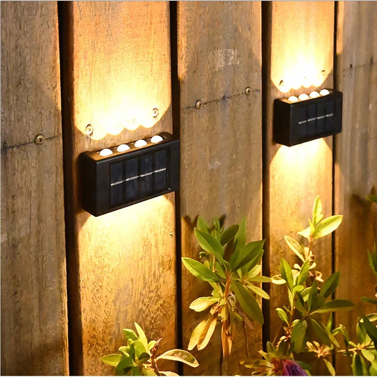 Solar Wall Lamp Outdoor Waterproof Solar Powered Light UP and Down Illuminate Home Garden Yard Decoration Outside Sunlights