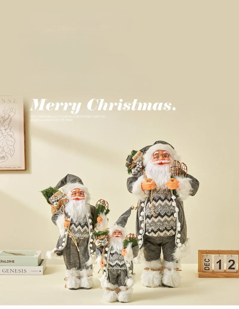 60cm Large Santa Claus Merry Christmas Decorations for Home Happy New Year Santa Claus Doll Window Decorations Home gift