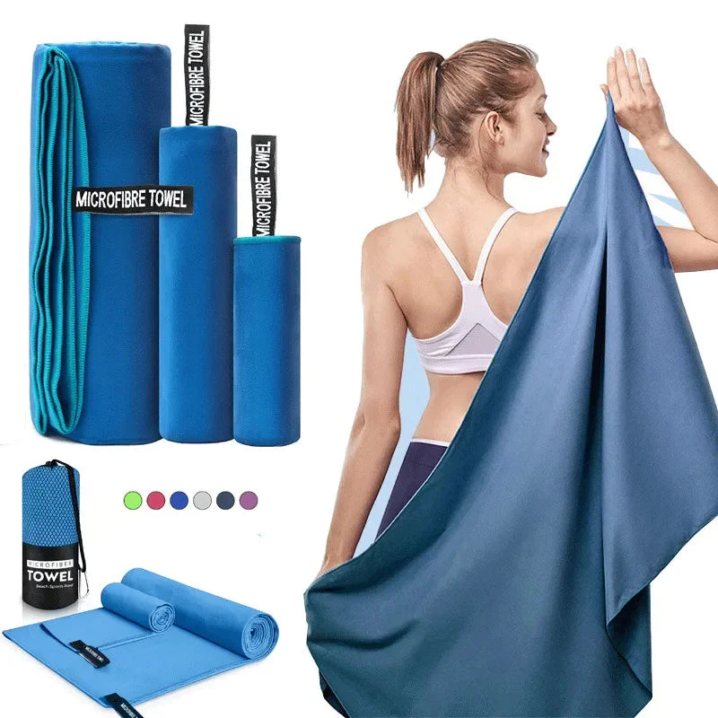 1 PC Sports Microfiber Quick Dry Pocket Towel Portable Ultralight Absorbent Towel For Swimming Pool Gym Fitness Yoga Beach Towel