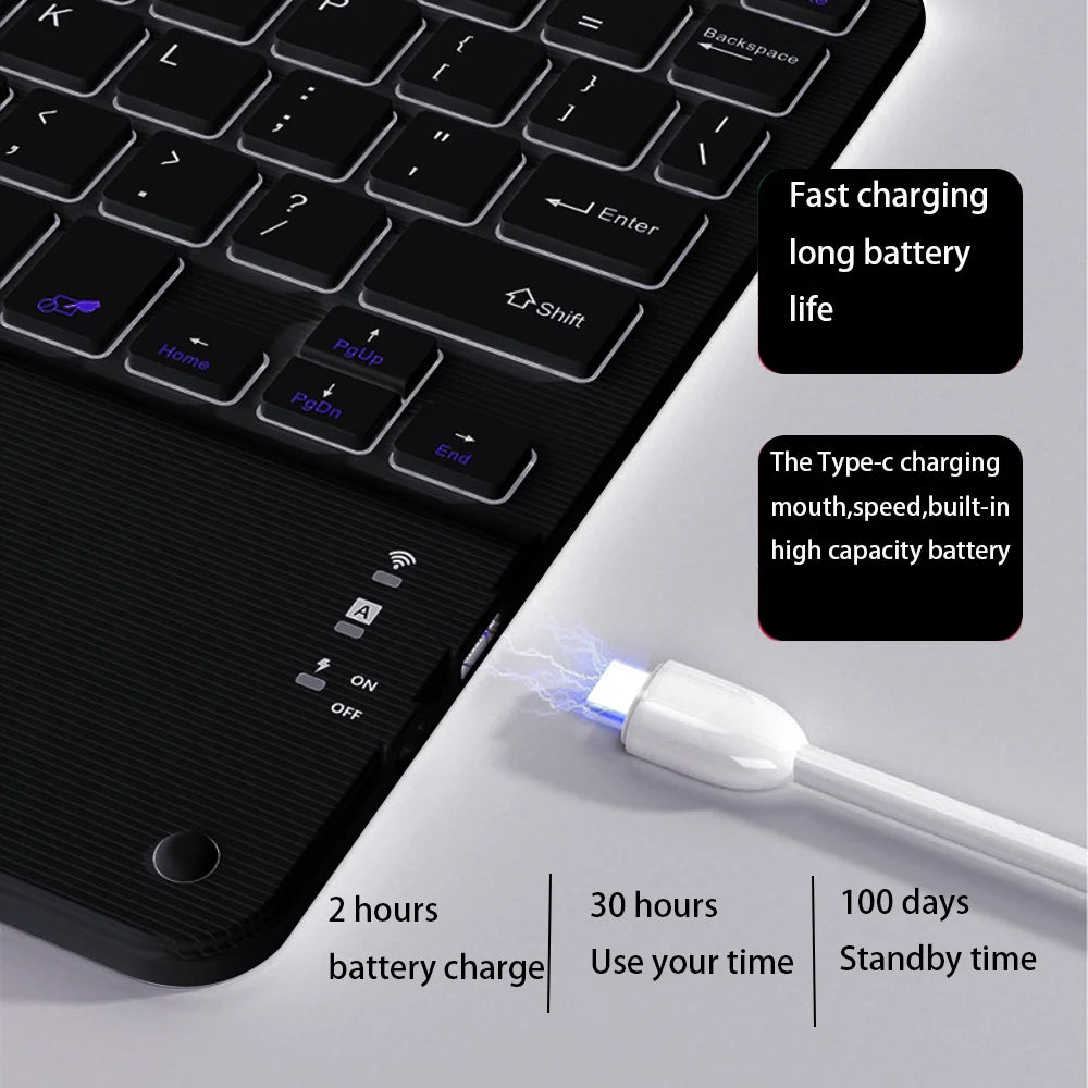 Touchpad Wireless Keyboard and Mouse Bluetooth Keyboard For iOS Android Windows Ultra Thin Protable Mini Tablet For Ipad Phone