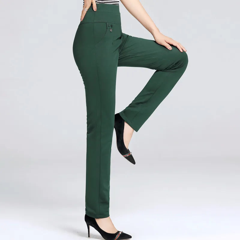 Women Pants Straight Pants Slim Casual Female Stretch Trousers black fashion Jeans office Trousers  joggers