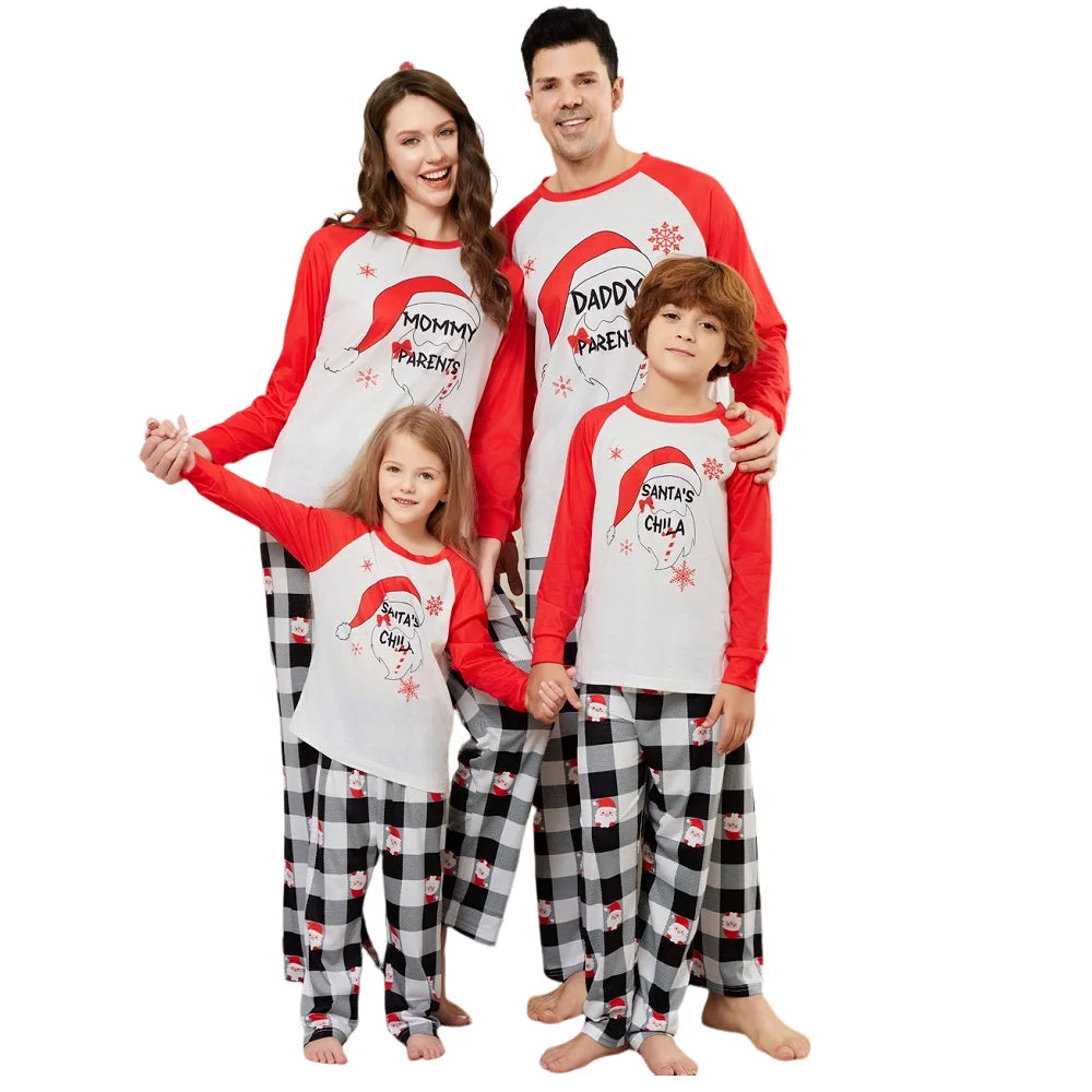 Family Christmas Matching Pajamas Xmas Santa's Child Print Pjs Adult Kids Outfit set Baby Jumpsuit Dog Clothes