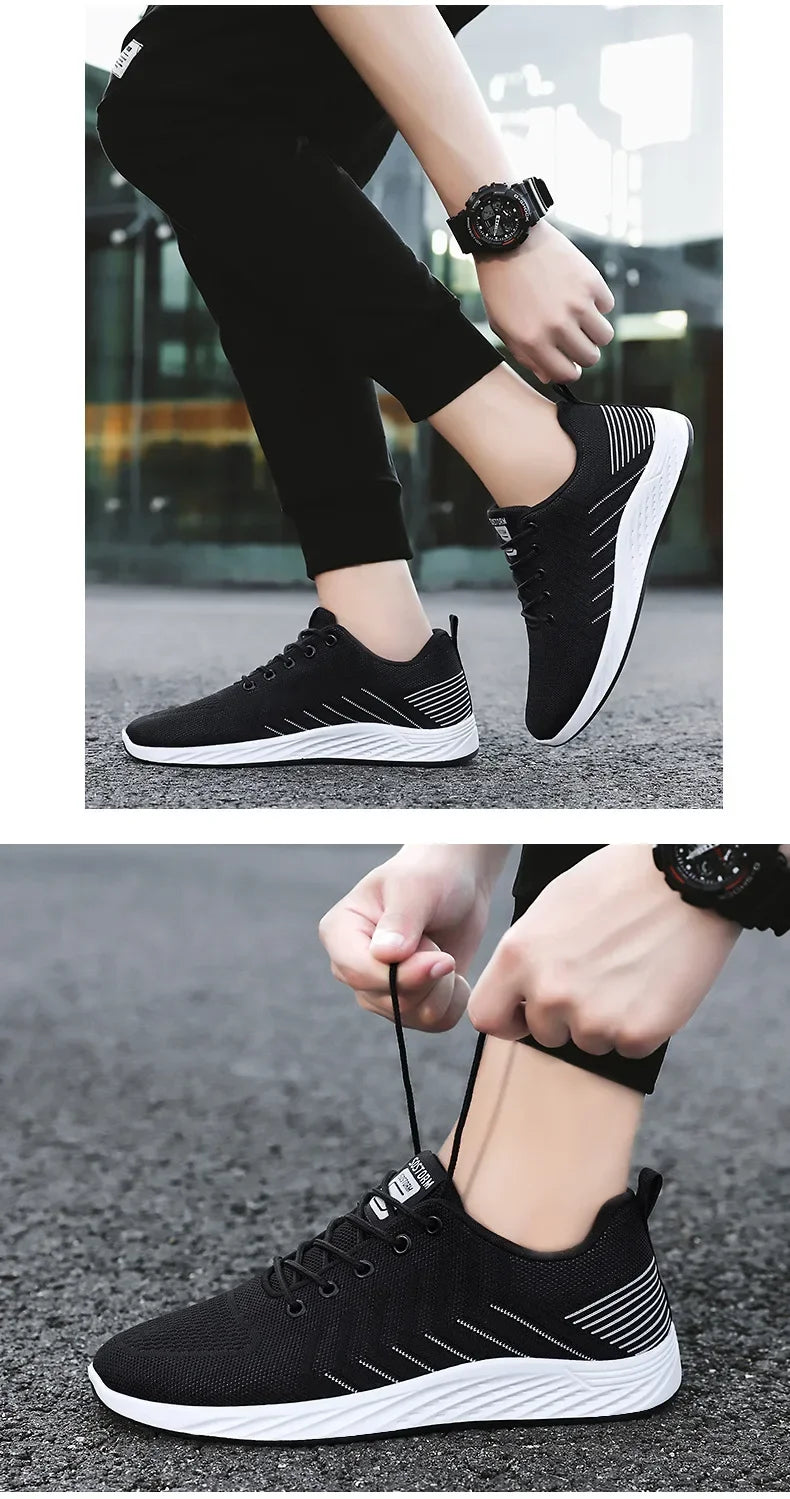 Men Breathable Sneakers Spring New Soft-soled Casual Shoes Running Shoes Man Lightweight Casual Non-Slip Shoes Zapatillas Hombre