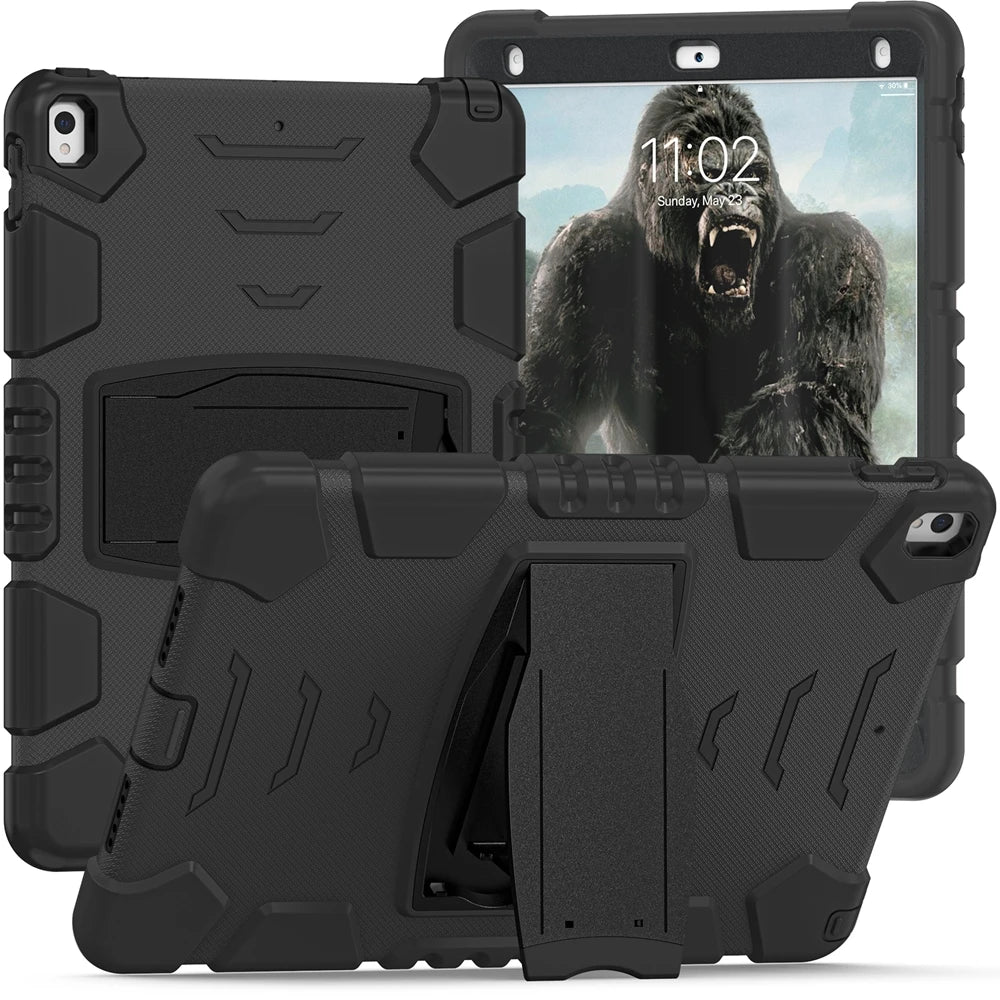 For Apple iPad Air 3 2019 Pro 10.5 2017 A1701 A1709 A2123 A2152 Case Kids Safe Shockproof PC Silicon Hybrid Stand Tablet Cover