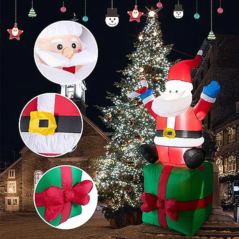 6FT Inflatable Santa Claus Christmas Decoration Indoor and Outdoor inflatable air model Christmas Gift