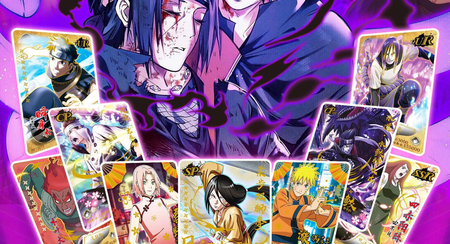 Naruto SSR Card Deluxe Collection Edition Card Naruto Sasuke Anime Character TCG Board Game