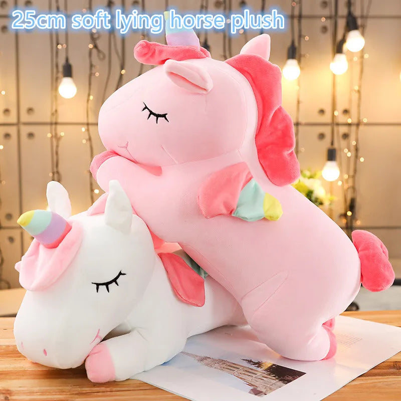 Kawaii Horse Plush 25/50cm Soft Stuffed Huggable Dolls