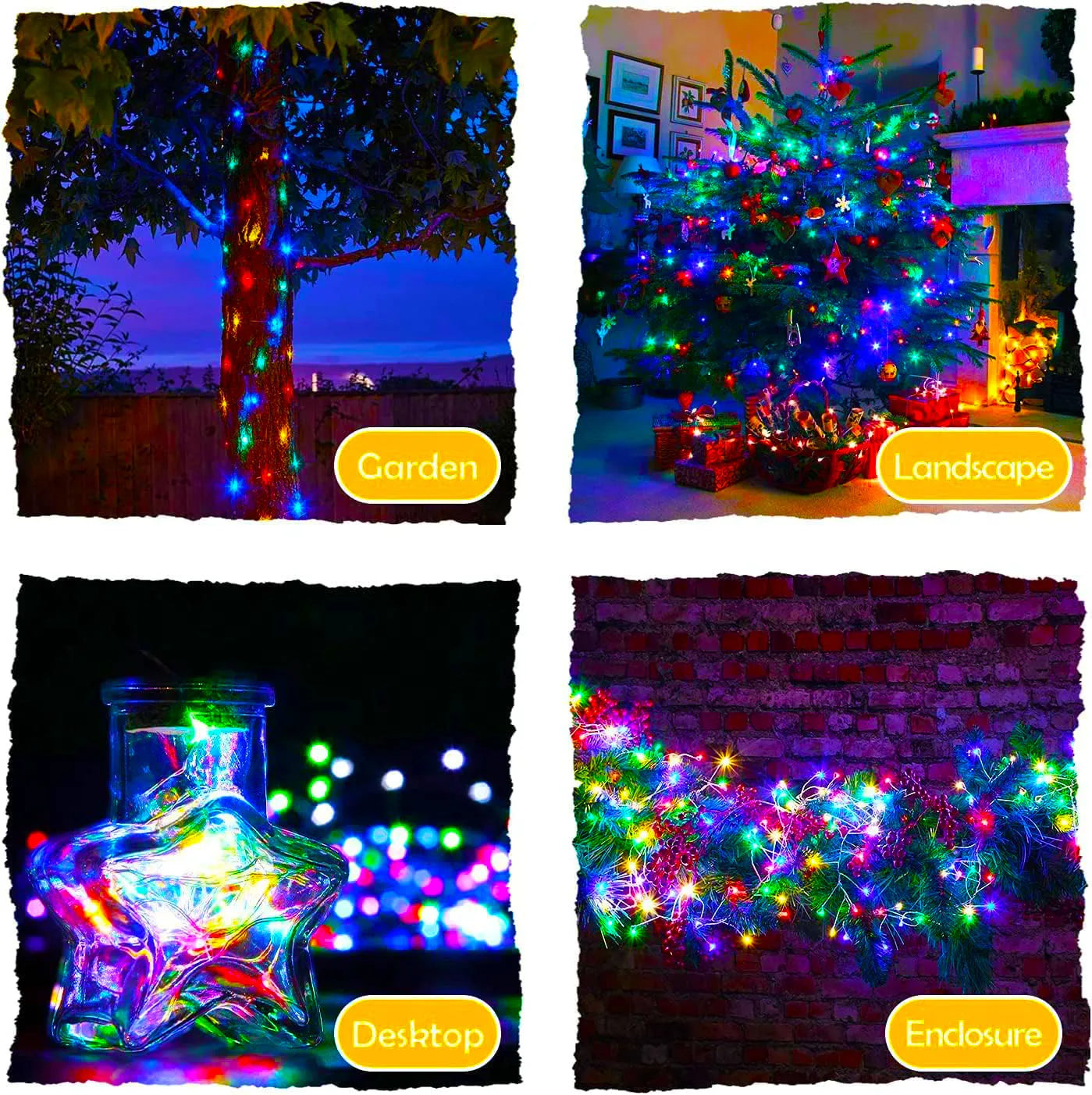 Solar String Lights Outdoor LED Waterproof Twinkle Lights Copper Wire 8 Modes Fairy Lights for Xmas Tree Garden Party Wedding