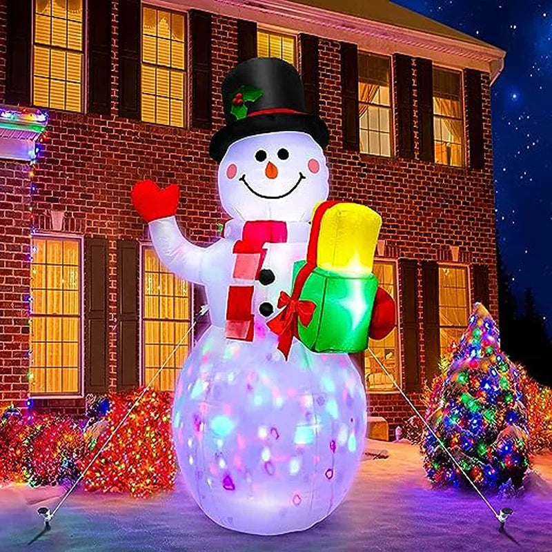 1.5m Cartoon Giant Snowman LED Snowman Christmas Decorations