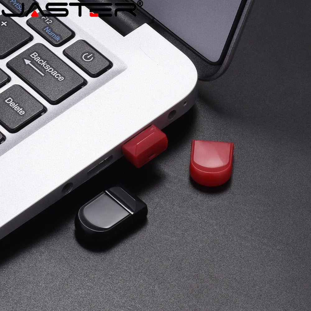 Ultra Mini Metal USB 2.0 Flash Drive 128GB Black Pen Drive 64GB High Speed Memory Stick Red Free Keychain Business Gift Pendant