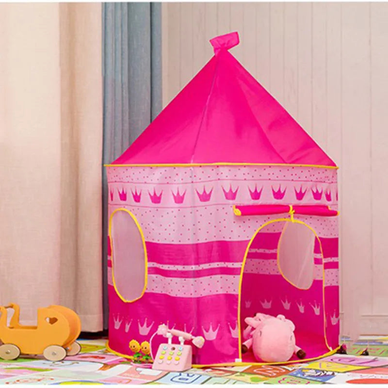 Portable Baby Tents Castle Kids Play House Camping Toys Tipi Prince Folding Tent