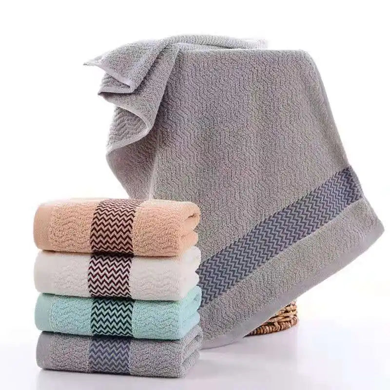 2 Towels Thickened Absorbent Towel Pure Cotton Quick Absorbent Soft Quick Dry Thickened Face Towel